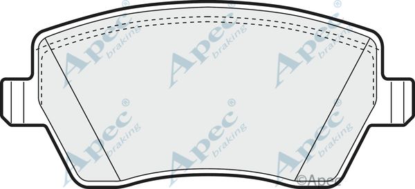 APEC BRAKING Комплект тормозных колодок, дисковый тормоз PAD1312